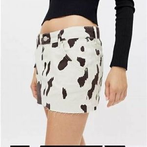 Urban Outfitters Cow Print Mini Skirt - Small